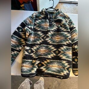 Women’s Patterned Sweater - Black, Green, Cream